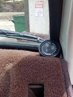 Focal Tweater mounted on the dash of a Vanagon Westfalia Syncro