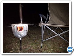 It was chilly overnight, but sitting next to the stove was very comfortable!