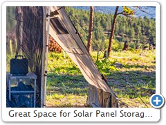 Great Space for Solar Panel Storage During Rain Storms